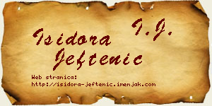 Isidora Jeftenić vizit kartica